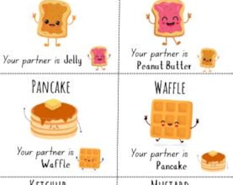 Partner Food Pair Cards - Classroom Must Have! - Digital Download - Printable