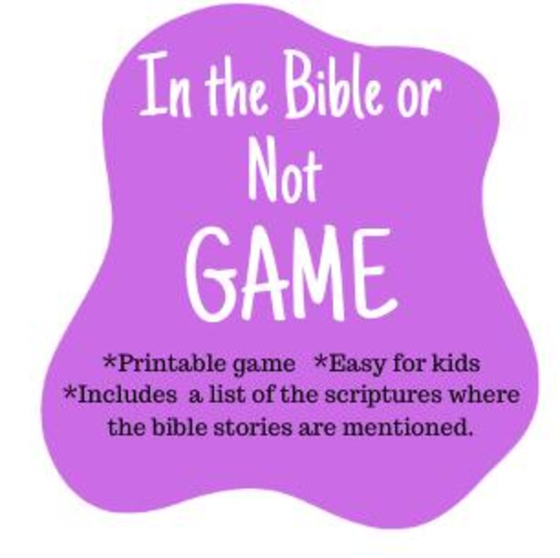 Printable Bible Game for Kids - Etsy