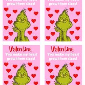 Der Grinch Valentines - Digital Download - Printable