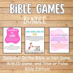 Printable Bible Games Bundle - Digital Downloads