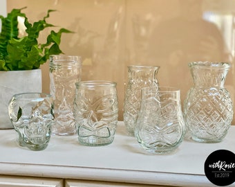 Hawaii Tiki Cocktail Glass | Single Pineapple Cocktail Glass | Birthday Gift | Sister's birthday present | Mum's birthday present