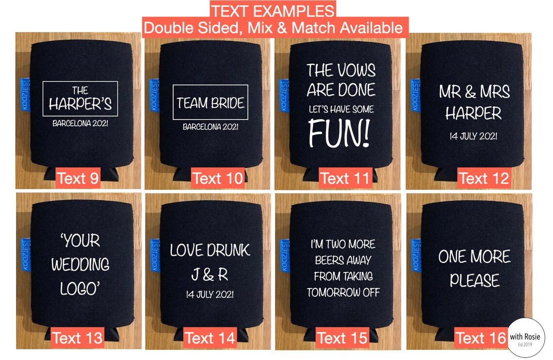 Personalised Genuine Koozie Case with Tag Beer Bottle & Can Etsy