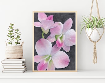 Orchidea Orchid Watercolor Fine Art Print