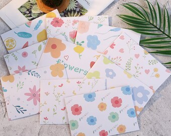 Cute Flower Envelopes - Set of 15