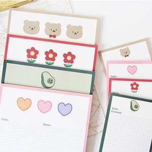 Grid Ruled Notepad Set With Memo Notes