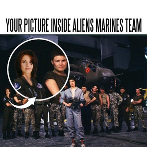 Custom Aliens Portrait - Your Picture inside the Colonial Marines Team of Aliens - Available as Digital File