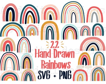 Download Hand Drawn Rainbow Etsy