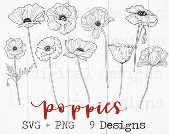 Download Poppy Flower Svg Etsy
