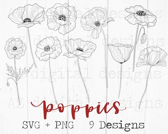 Download Poppy Flower Svg Etsy