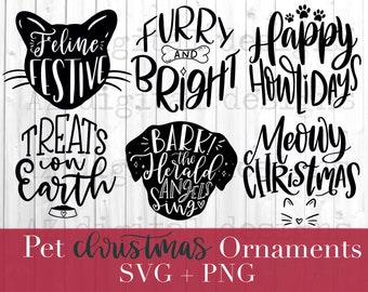 Download Cat Christmas Svg Etsy