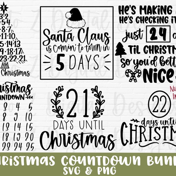 Christmas countdown svg | christmas svg | countdown to christmas svg | christmas calendar svg | days until christmas svg christmas sign svg