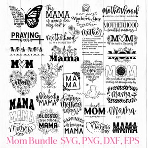 Bundle svg maman, fête des mères svg, svg maman, maman svg, svg de la vie de maman, floral mama svg, boho mama svg, maman png, svg citation maman, svg chemise maman