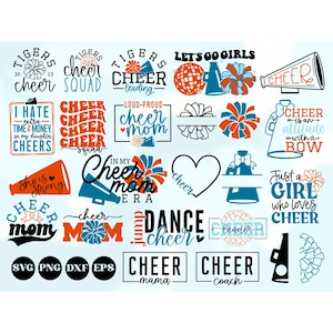 Cheerleader svg png bundle, cheer sublimation png, cheer mom svg, cheer svg, cheer shirt svg, cheer team svg, pom svg, cheerleader monogram