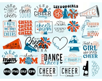 Cheerleader svg png bundle, cheer sublimation png, cheer mom svg, cheer svg, cheer shirt svg, cheer team svg, pom svg, cheerleader monogram