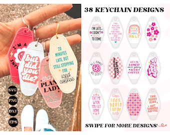 Motel Keychain svg design bundle, motel keychain png, keychain svg bundle, keychain quotes svg, retro svg, groovy svg, hotel keychain svg