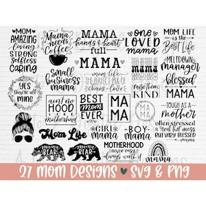 Mom svg bündeln Hand beschriftet | Muttertag svg | Mama Leben svg | Mama svg | gesegnete Mama svg | Mutter von Jungen Mädchen svg | Mama Zitate svg png