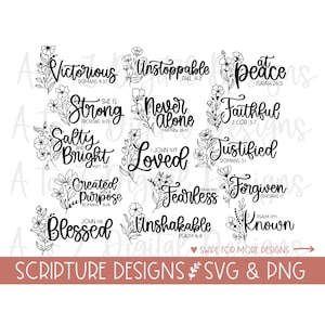 Bibel Vers svg, Schrift svg, christliches svg, Jesus svg, bibel svg, Blumen svg, Glaubens svg, gesegnetes svg, sie ist stark svg, christliches png