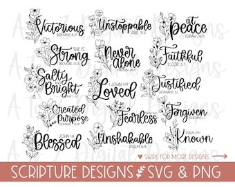 Bible verse svg, scripture svg, christian svg, Jesus svg, bible svg, floral svg, faith svg, blessed svg, she is strong svg, christian png