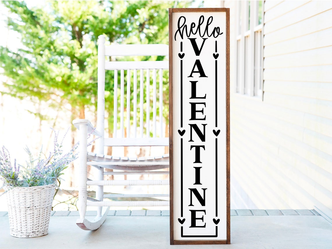 Valentine Porch Sign Svg Porch Sign Svg Bundle Valentine Etsy