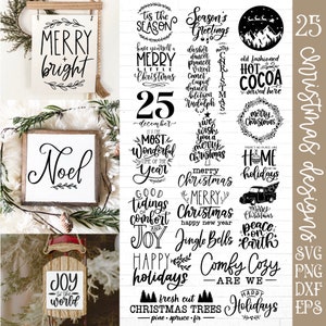 Lot svg Noël, signe de Noël svg, svg de Noël de la ferme, joyeux Noël svg, svg chemise de Noël, svg pour cricut, svg de Noël
