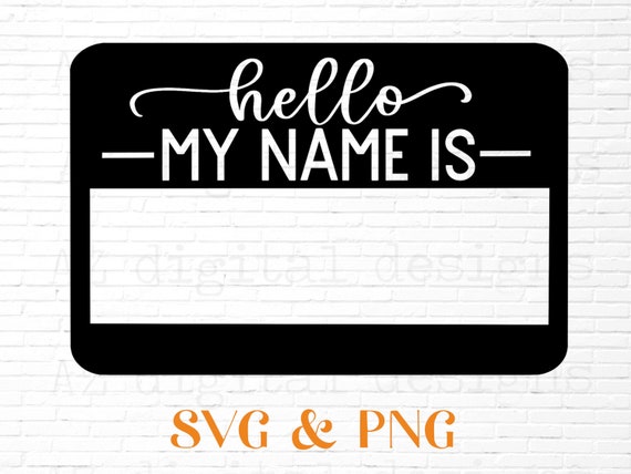 Hello My Name is Svg Name Tag Svg Hello Svg Baby Svg - Etsy Finland