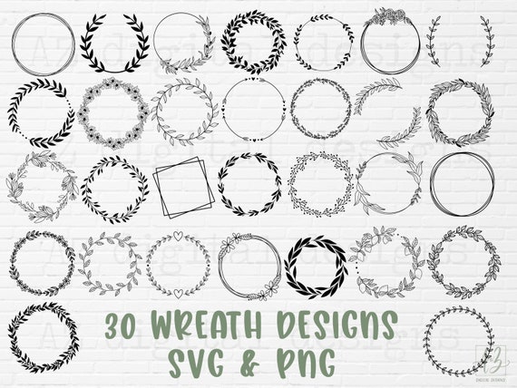 Circle Svg Bundle Floral Wreath Svg