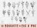 Bouquet svg bundle | flowers svg png hand drawn | floral svg | wildflowers svg | minimalist bouquet svg | botanical svg | field plants svg