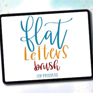 Flache Schriftpinsel für procreate | Kalligraphie-Pinsel proproduzieren | Procreate Schriftpinsel | Ipad Schriftzug | digitale Schriftpinsel-Set