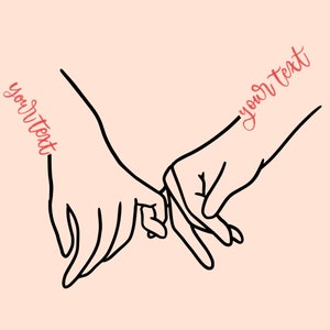 Pinky Versprechen svg, Pinky Hold svg, pinky Versprechen Namen svg, Valentinstag svg, Liebe svg, Paare-Shirt svg, pinky Versprechen Monogramm svg