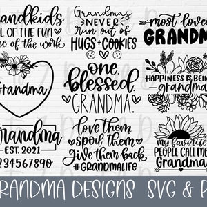 Grandma svg bundle | grandma shirt svg | blessed grandma svg | grandparents svg | mom svg | grandma heart svg | mother's day svg | nana svg