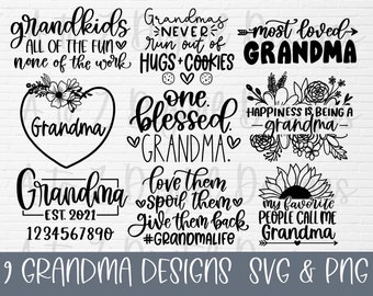 Grandma svg bundle | grandma shirt svg | blessed grandma svg | grandparents svg | mom svg | grandma heart svg | mother's day svg | nana svg