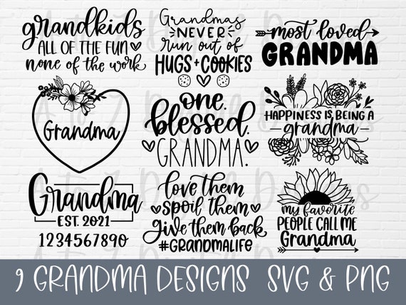 Grandma svg bundle | grandma shirt svg | blessed grandma svg | grandparents svg | mom svg | grandma heart svg | mother's day svg | nana svg