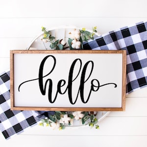 Hello Svg | Hand Lettered | Hello Sign Svg | Welcome Svg | Door Mat Svg ...