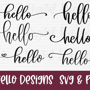 Hallo svg | handbeschriftet | Hallo Zeichen | willkommen svg | Fußmatte svg | Türschild svg | home svg | Schneidedatei | Hallo Flourish svg