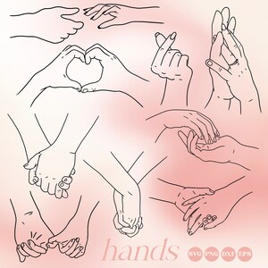 Hände halten SVG-Bundle, pinky halten svg, Valentinstag svg, pinky Versprechen svg, Hände Herz svg, Liebe Hände svg, Paare Shirt svg png
