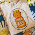 Christian png "Kind words are like honey," bible verse png, Jesus png, inspirational png, bear png, summer png, trendy coquette png, dtf png
