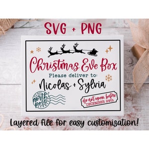 Christmas eve box svg | Christmas eve crate svg | Christmas svg | Christmas box svg | christmas box diy | kids christmas svg | christmas png