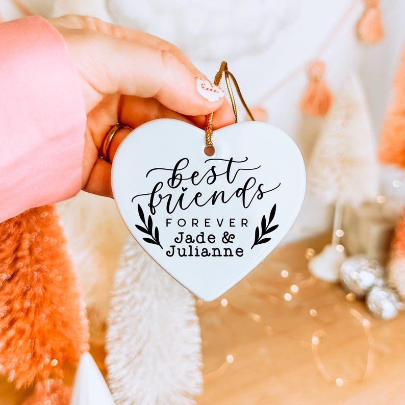 Friendship Christmas ornament svg bundle, best friend ornament svg, friend gift svg, besties ornament svg, coworker ornament svg, christmas image 3