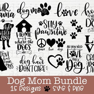 Hond svg bundel handgetekende | hond moeder svg | poot-svg | hondenliefhebber svg | bont moeder svg | potentiële svg | puppy-svg | hond gezegden svg | hondenclipart