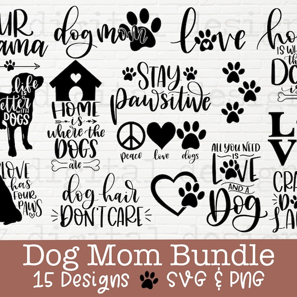 Hunde svg Bündel handgezeichnet | Hundemama svg | Pfoten svg | Hundeliebhaber svg | Fell Mama svg | Pfoten svg | Welpe Svg | Hunde Sprüche svg | Hunde Clipart