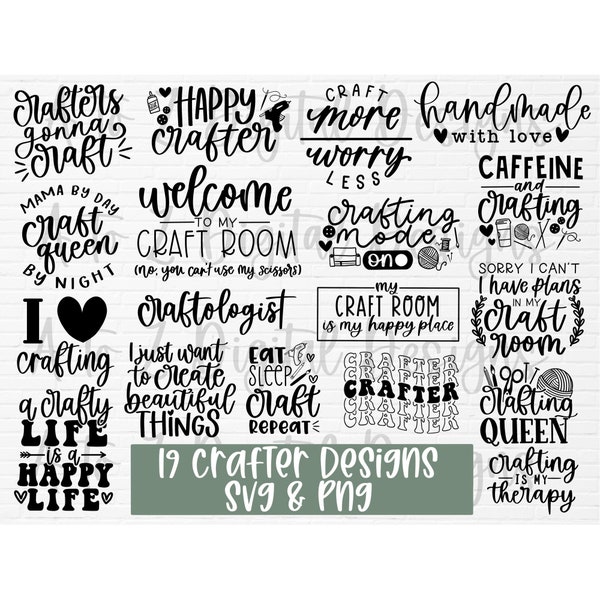 Crafting svg bundle | crafter svg | crafty svg | craft svg | crafter quotes svg | craft room svg | crafter t shirt svg | funny craft quote