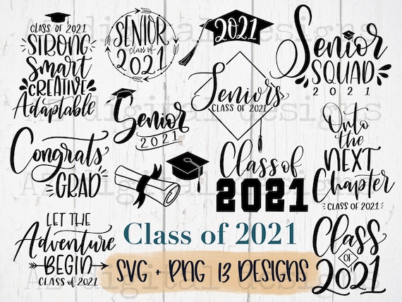 Download Class Of 2021 Svg Bundle Hand Lettered Senior 2021 Svg Etsy