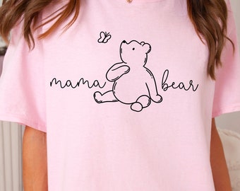 Mama bear svg and png, winnie-the-pooh svg, trendy mamam svg, mothers day svg, mama bear png, mama svg, mom svg, boho mama svg, sublimation