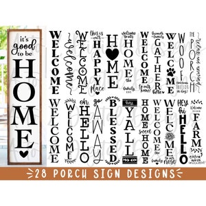 Porch sign svg, porch sign svg bundle, welcome svg, vertical welcome porch sign svg, hello svg, farmhouse porch sign svg, welcome sign svg