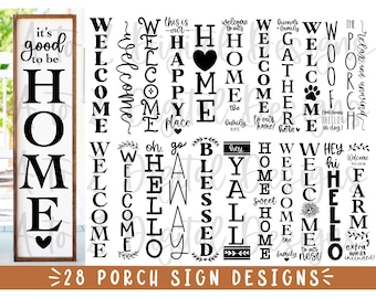 Porch sign svg, porch sign svg bundle, welcome svg, vertical welcome porch sign svg, hello svg, farmhouse porch sign svg, welcome sign svg