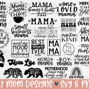 Mom Svg Bundle Hand Lettered Mothers Day Svg Mom Life Svg - Etsy