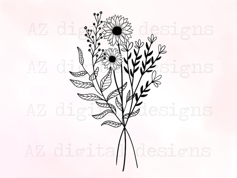 Free Free 90 Wildflower Bouquet Svg Free SVG PNG EPS DXF File