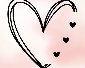 Hart naam frame svg, doodle hart svg, aangepaste hart naam frame svg, hart monogram svg, oma hart svg, mama hart svg, kleinkinderen svg