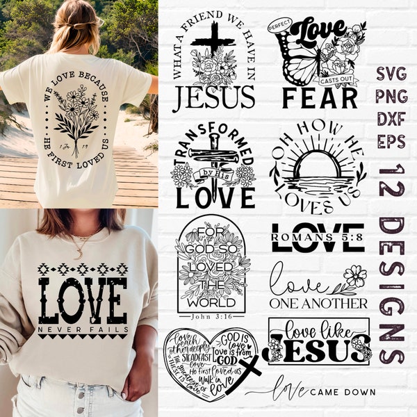 Christian SVG Bundle, Christian t shirt png bundle, christian valentine svg, love of God svg, love svg, faith svg, cowboy Christian svg png