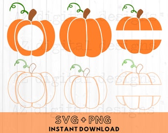 Pumpkin svg bundle | fall pumpkin svg | halloween svg | pumpkin monogram svg bundle | pumpkin clipart png commercial use pumpkin outline svg